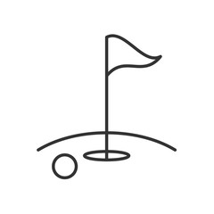 Wall Mural - Golf course linear icon