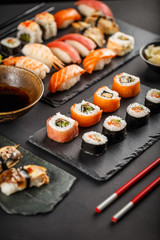 Wall Mural - Sushi set rolls