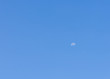 Blue sky and the moon in the daytime