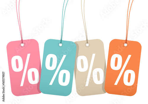 Fotomural Hangtags Sale Percent Retro
