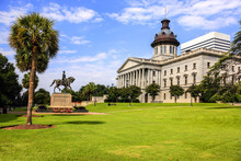 The South Carolia State Capitol Building In Columbia. Built In 1855 In The Greek Revival Style.