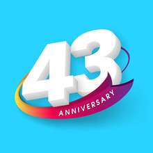 Anniversary Emblems 43 Anniversary Template Design