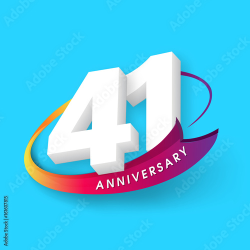Fotografia Anniversary emblems 41 anniversary template design