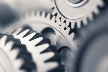 engine gear wheels, industrial background