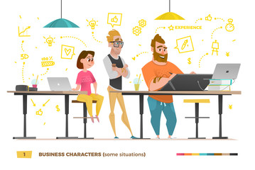 business characters in some situations