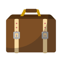 Wall Mural - isolated shadow travel suitcase icon vector graphic illustration