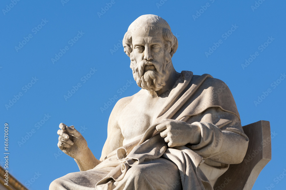 classic Plato statue - obrazy, fototapety, plakaty 