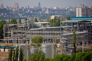 Wall Mural - Chemical production of thermoplastics in Voronezh synthetic rubber plant