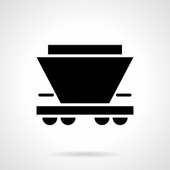 Freight rail car glyph style vector icon