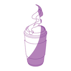 Sticker - isolated hot coffee container icon vector illustration graphic design