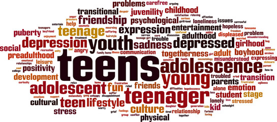 Teens word cloud