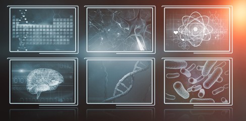 Composite 3d image of different application interface