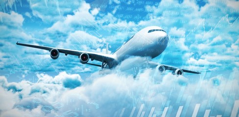 Wall Mural - composite 3d image of graphic airplane