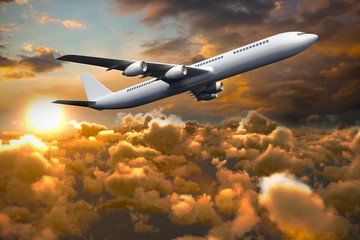 Wall Mural - Composite 3d image of graphic airplane