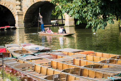 Fotografía Boating In Punts On River Cherwell In Oxford