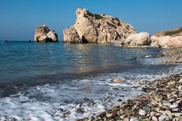 Aphrodite's Rock beach. Petra tou Romiou, Cyprus