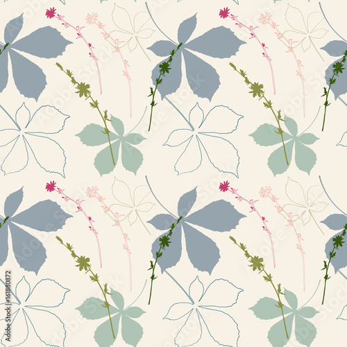 Tapeta Wektor Kwiatowy Wzór Z Ręcznie Rysowane Kwiatów