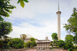 Istiqlal Mosque with the minaret, The largest Mosque in Jakarta city, Java island,  Indonesia.