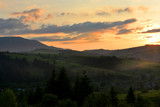 Fototapeta Na ścianę - Mountain landscape at sunset