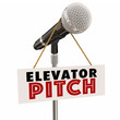 Elevator Pitch Microphone Proposal Persaude Investors Customers 3d Illustration