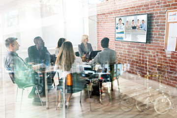 Business Team Having Video Conference