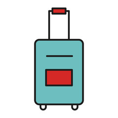 suitcase travel isolated icon vector illustration design vector illustration design