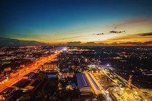 Nakhon Ratchasima City At Sunset, Thailand