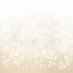 Wall Mural - white gold light background abstract design vector blur circle bokeh.