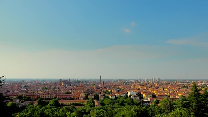 Poster - timelapse of view of cityscape of Bologna in Italy