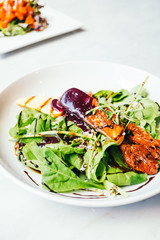 Canvas Print - Foie gras with vegetable salad