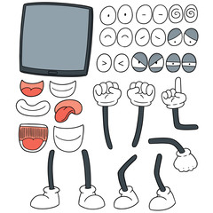 Sticker - vector set of tablet cartoon