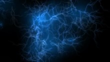 4k Abstract Blue Current Lightning,magnetic Power Energy,ions Particles Fireworks Background.