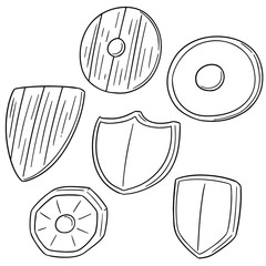 Sticker - vector set of shields