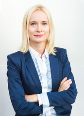 Young blond woman business portrait