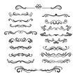 © KamimiArt - Flourishes vintage. Ornamental borders and dividers, filigree ornament swirls. Victorian decoration elements.