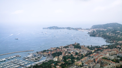 Poster - view of city on Cote d'Azur of French Riviera