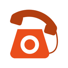Telephone Service Isolated Icon Vector Illustration Design