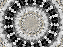 Silver. Gold, And Black Kaleidoscope Image