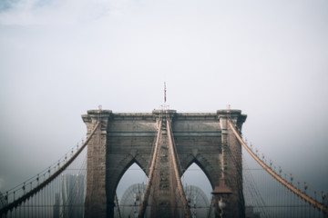 Wall Mural - Brooklyn Bridge: tower arches & suspension cables