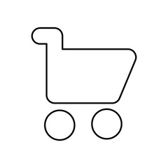 Wall Mural - Shopping cart icon vector. Isolated vector lined illustration for web or app design.