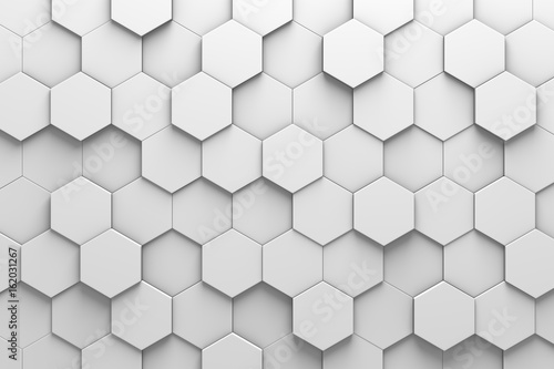 Hexagonal Tiles 3D Pattern Wall