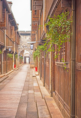 Wall Mural - Narrow street in the old town of Wuzhen