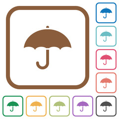 Poster - Umbrella simple icons