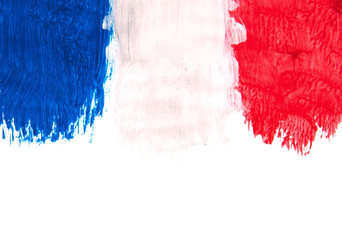 Wall Mural - Flag of France on satin texture