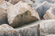 Granite boulders in hurricane barrier