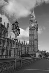 Big Ben clock tower, also known as Elizabeth Tower near Westminster Palace and Houses of Parliament in London England has become a symbol of England and Brexit discussions