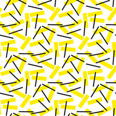 Wall Mural - yellow and black rectangle geometry seamless pattern vector illustration surface design for print an