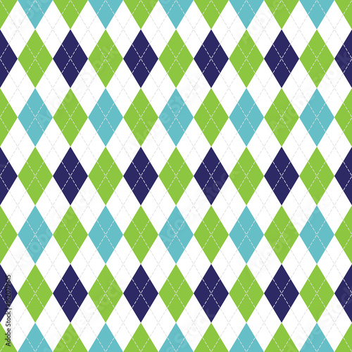 Vector Argyle Seamless Pattern in Navy, Blue, and Green Color. Seamless ...