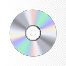 DVD Or CD Disc. Blue-ray Technology Vector Illustration. Music Sound Data