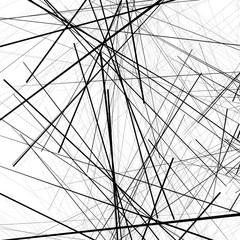 Leinwandbilder - Random chaotic lines texture. Abstract geometric illustration